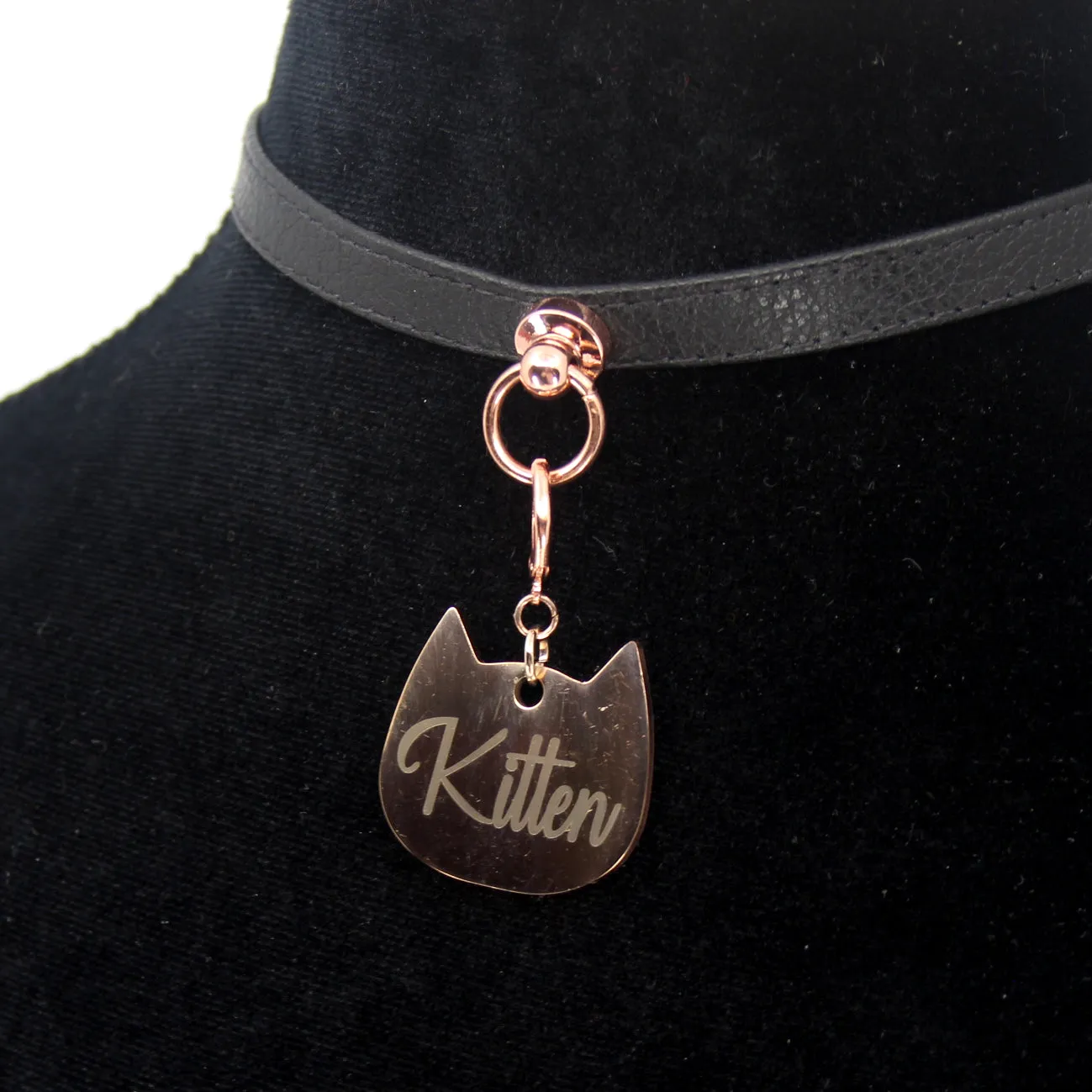 Design Your Own Steel Collar Tag - Cat Head