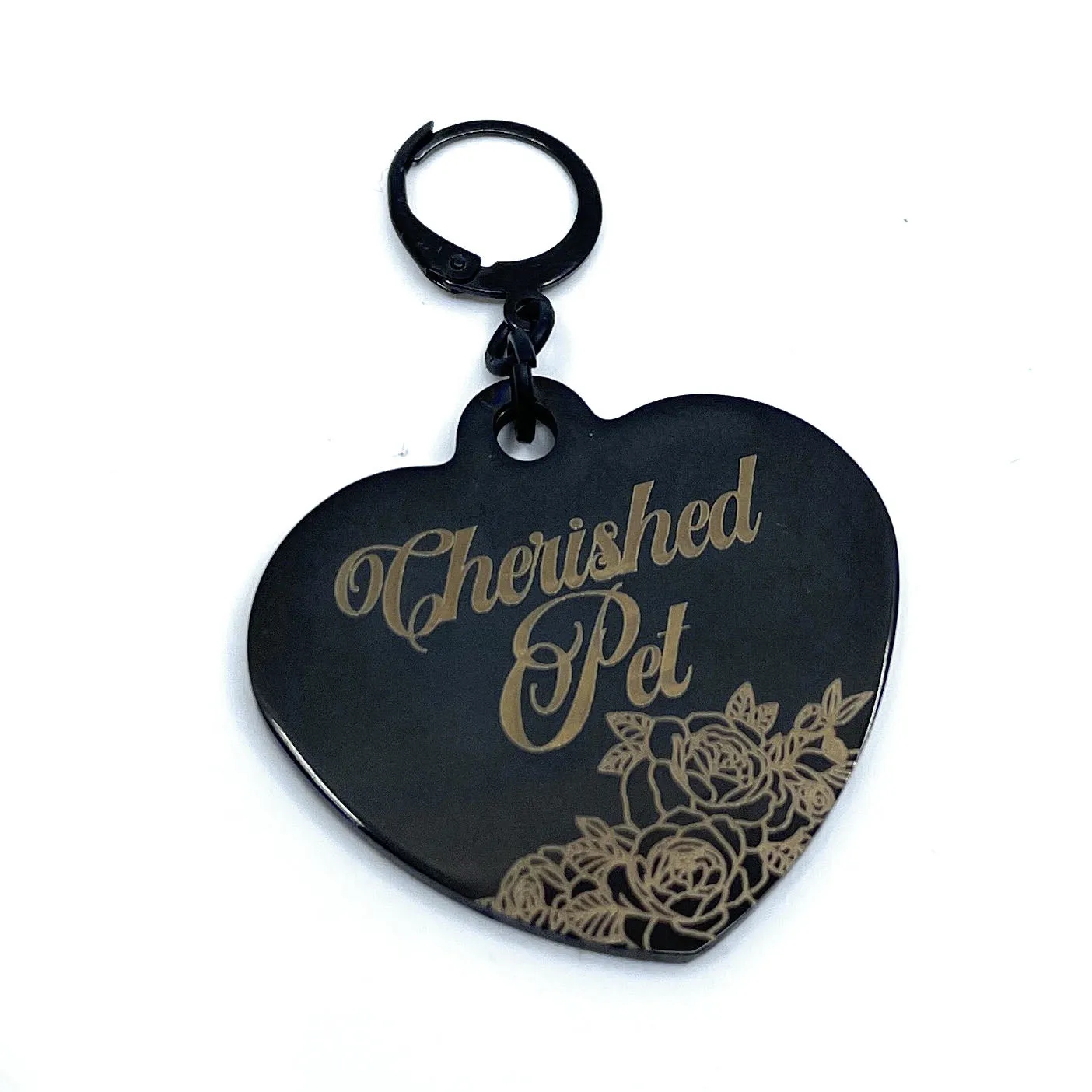 Design Your Own Steel Collar Tag - Large Heart