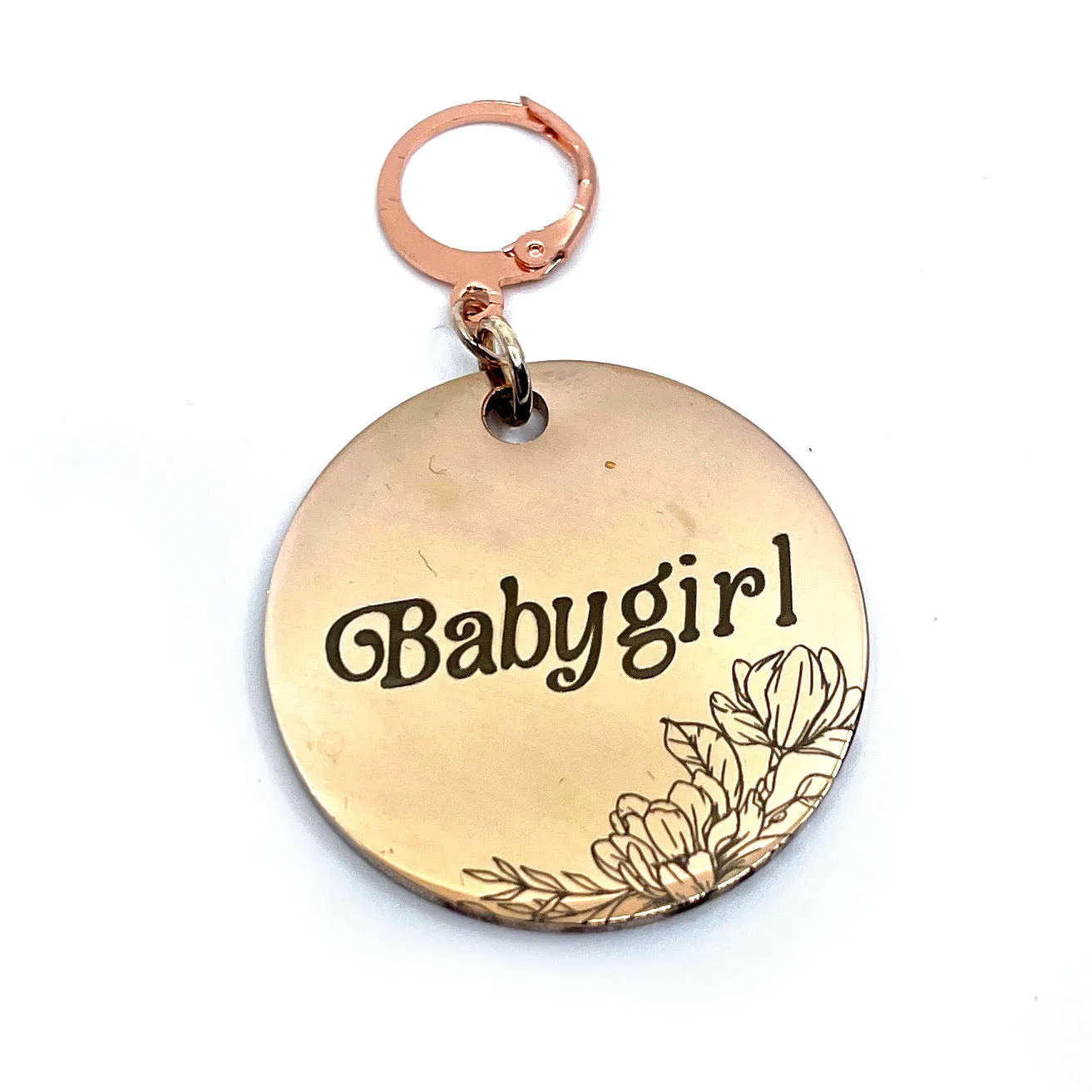 Design Your Own Steel Collar Tag - Large Round