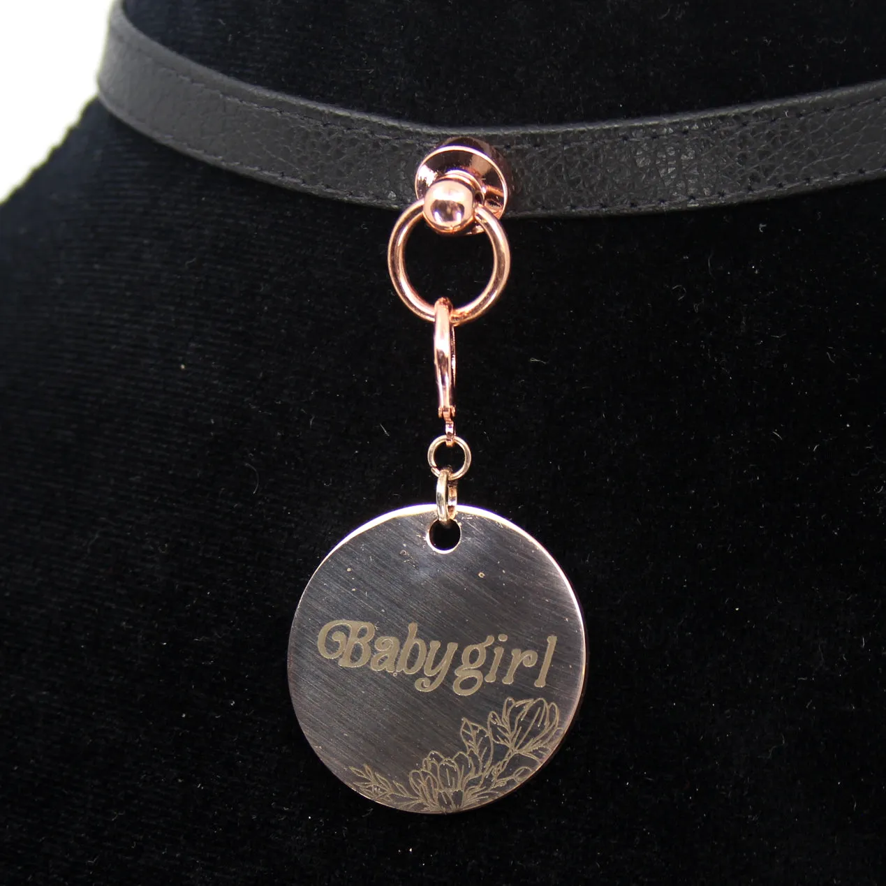 Design Your Own Steel Collar Tag - Large Round