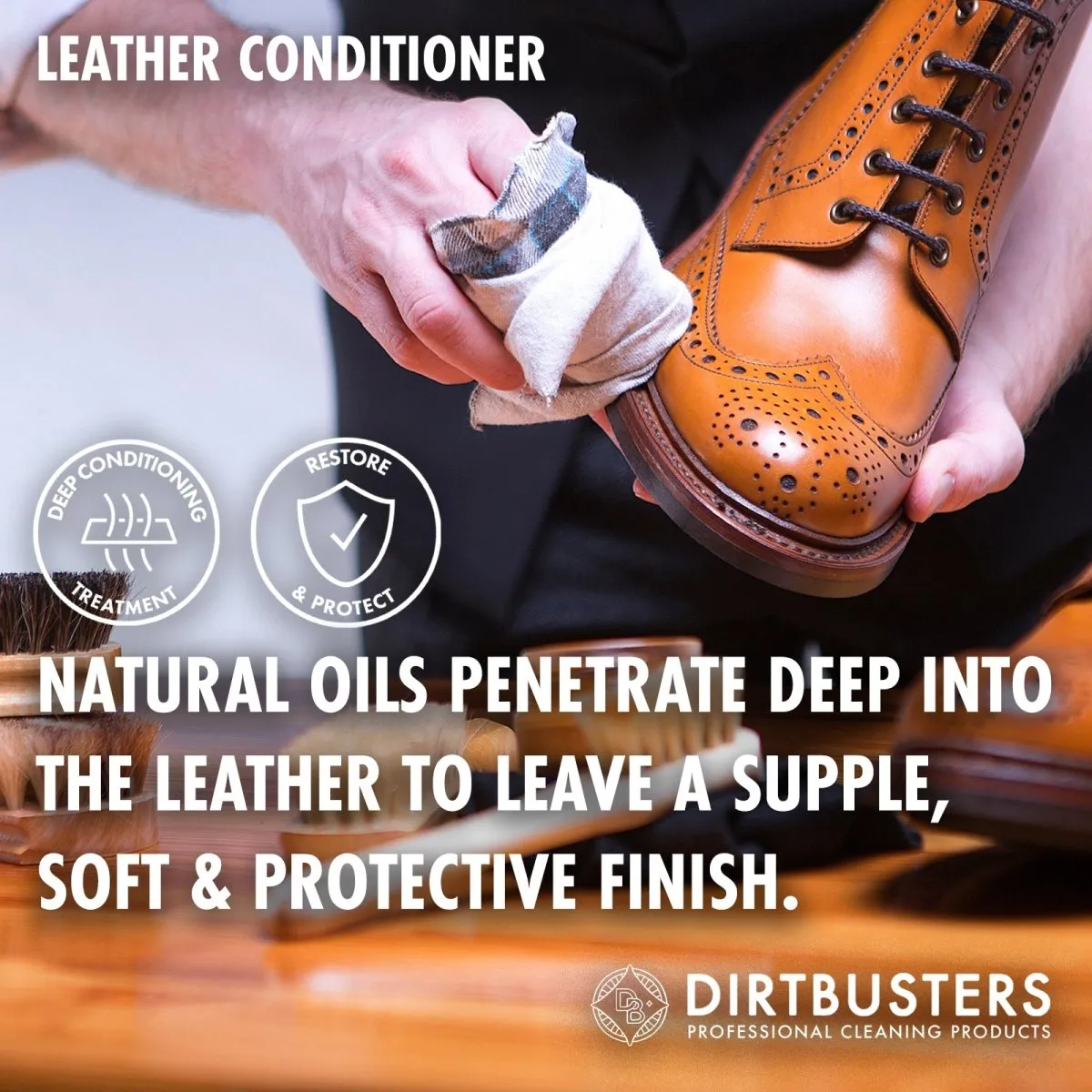 Dirtbusters Leather Conditioner & Protect, With Deodoriser (5 Litre)