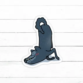 Dog Scratching Sticker | Waterproof Vinyl Decal | 3in
