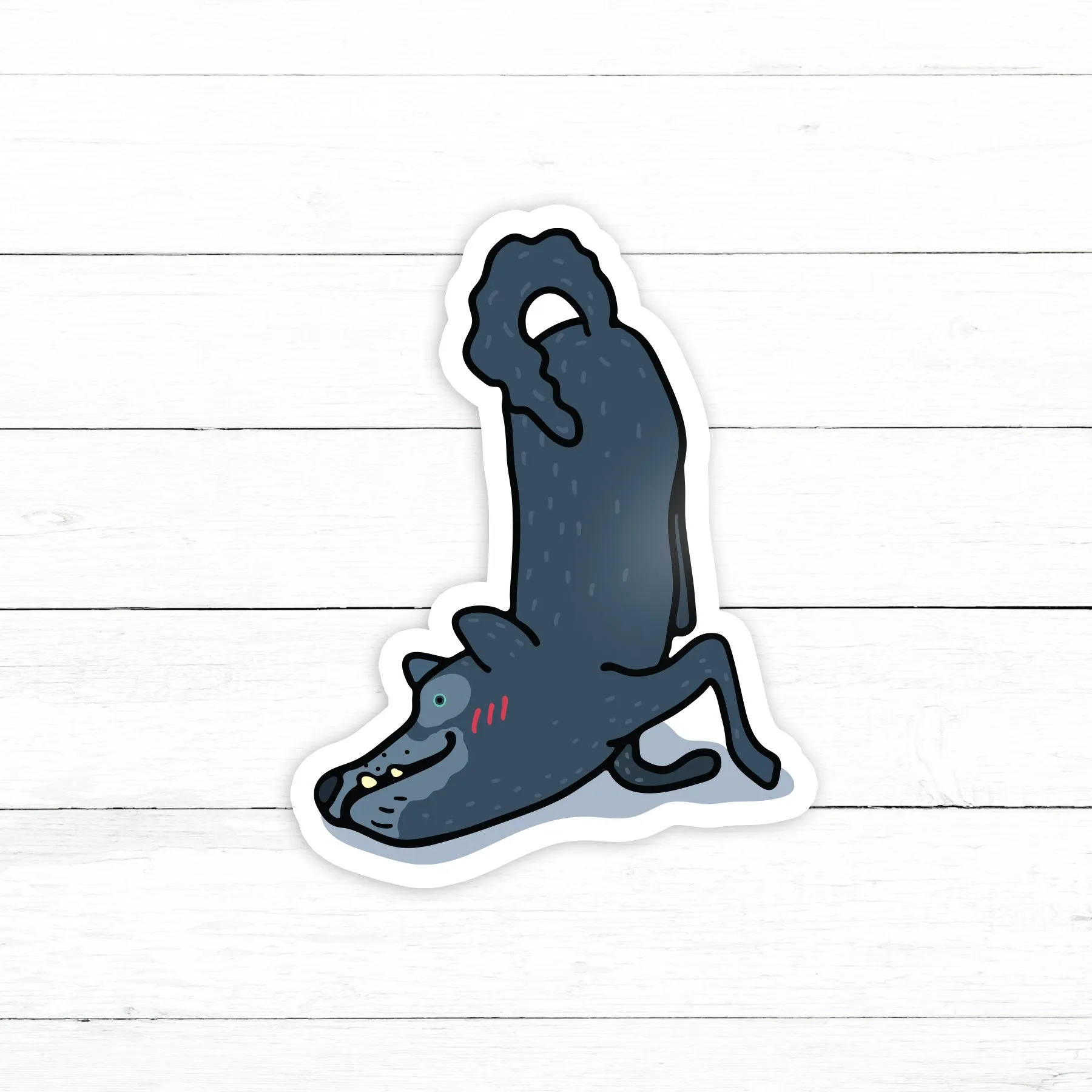 Dog Scratching Sticker | Waterproof Vinyl Decal | 3in