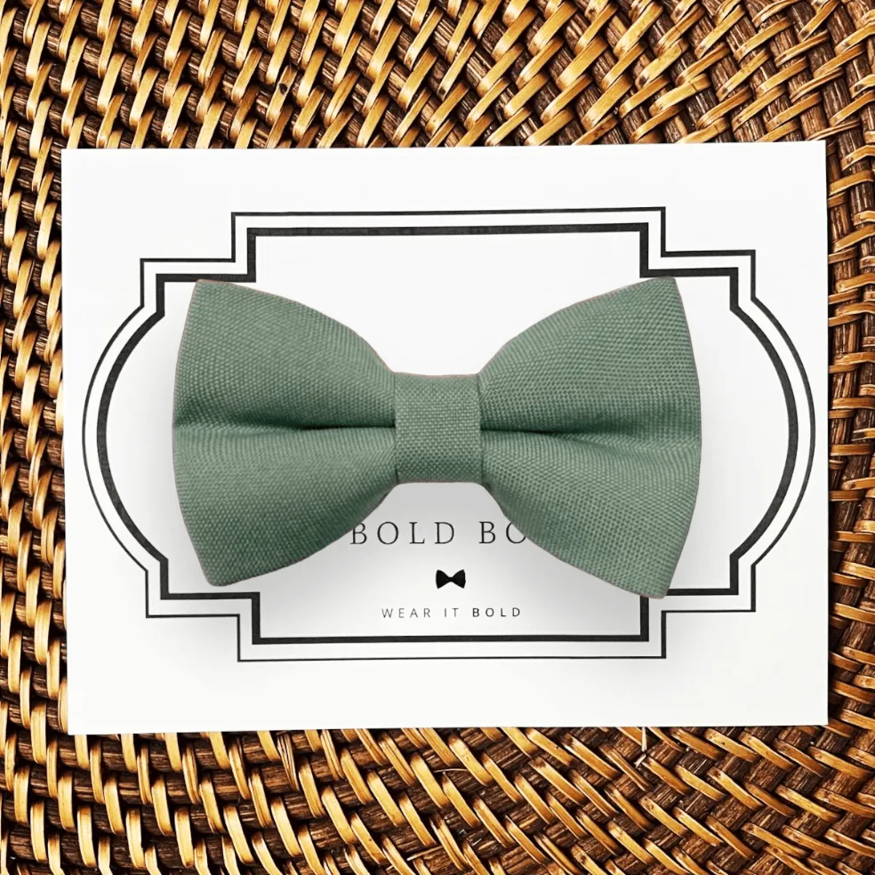 Dusty Sage Bow for Dog Collar and Cat Collar