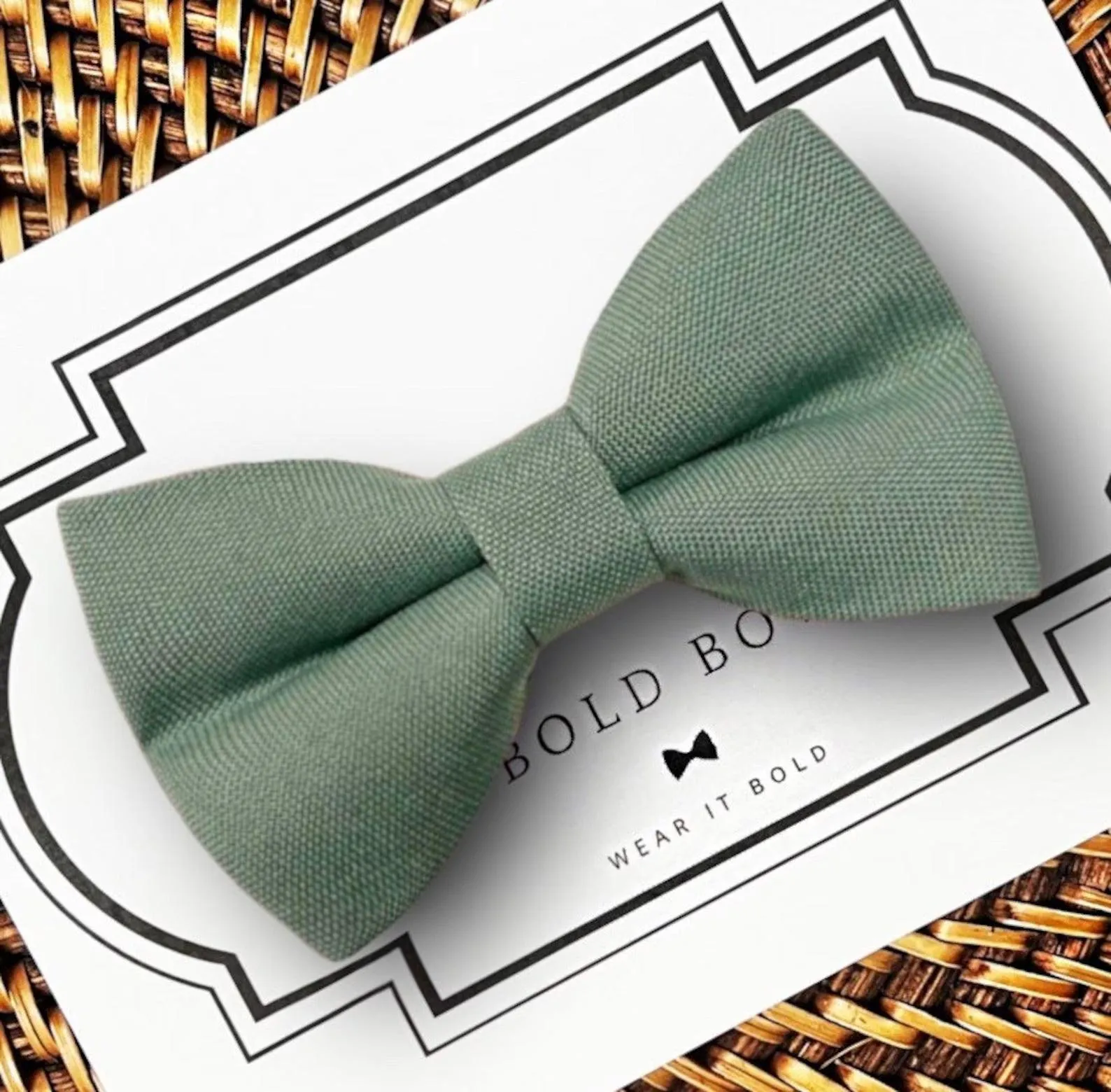 Dusty Sage Bow for Dog Collar and Cat Collar