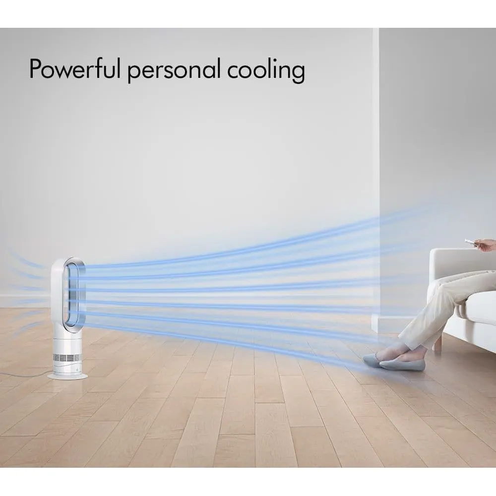 Dyson AM09 Hot Cool Jet Focus Heater Fan - White/Silver