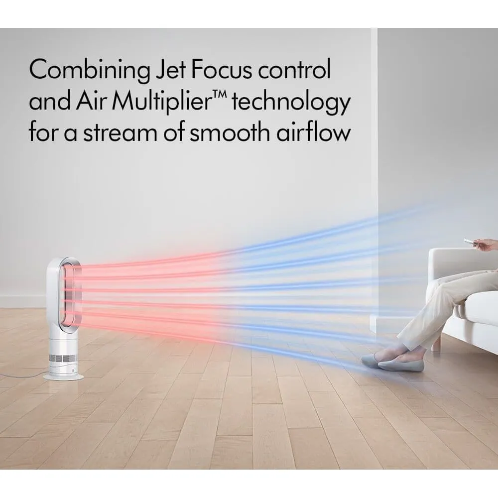 Dyson AM09 Hot Cool Jet Focus Heater Fan - White/Silver
