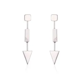 Earrings for Women Luxury Platinum Plated Simple Geometric Pendant Ear Stud Best Gift