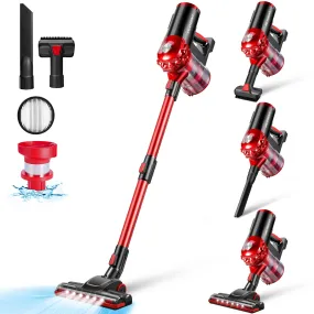 elezon A200 Cordless Vacuum Cleaner Rechargeable, Powerful Multi Cyclone Bagless Vacuum with HEPA Filter, Lightweight Portable Stick Handheld Vacuum Cleaner for Home Hardwood Floor Tile
