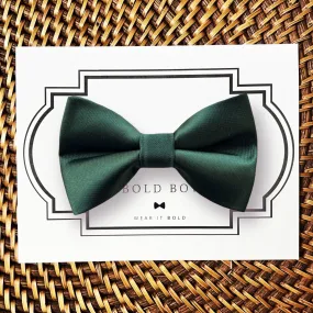 Emerald Green Satin Bow Tie for Dog Collar or Cat Collar