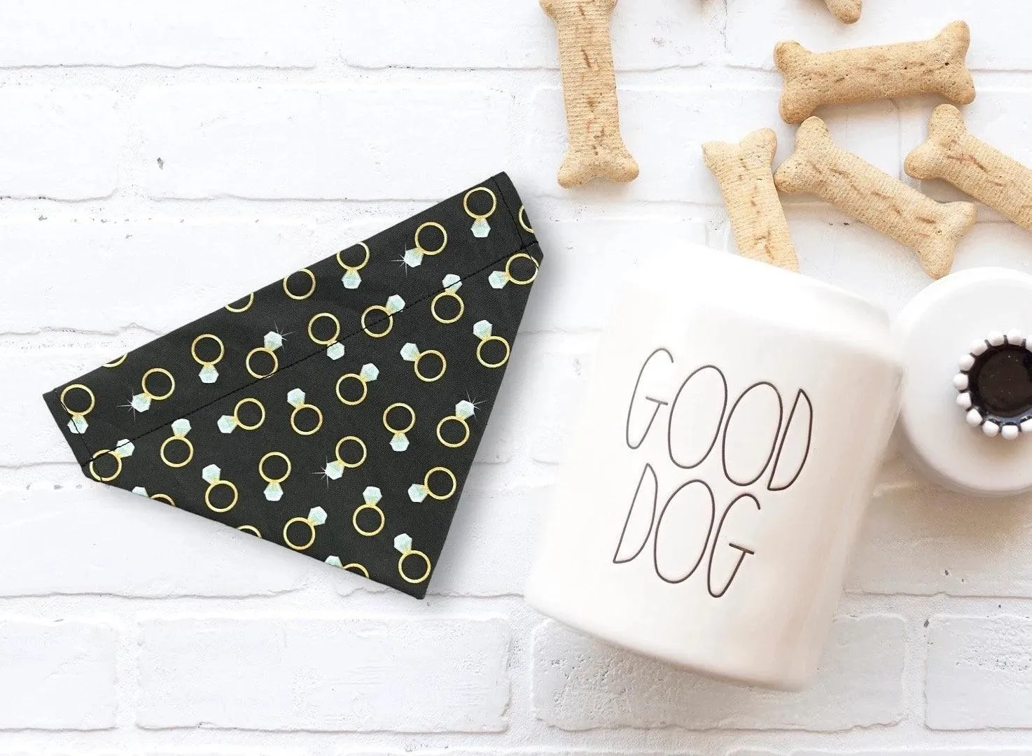 Engagement Ring Dog Bandana
