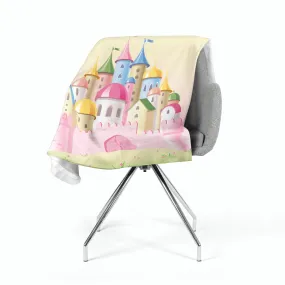 Fleece Blanket Pink Castle