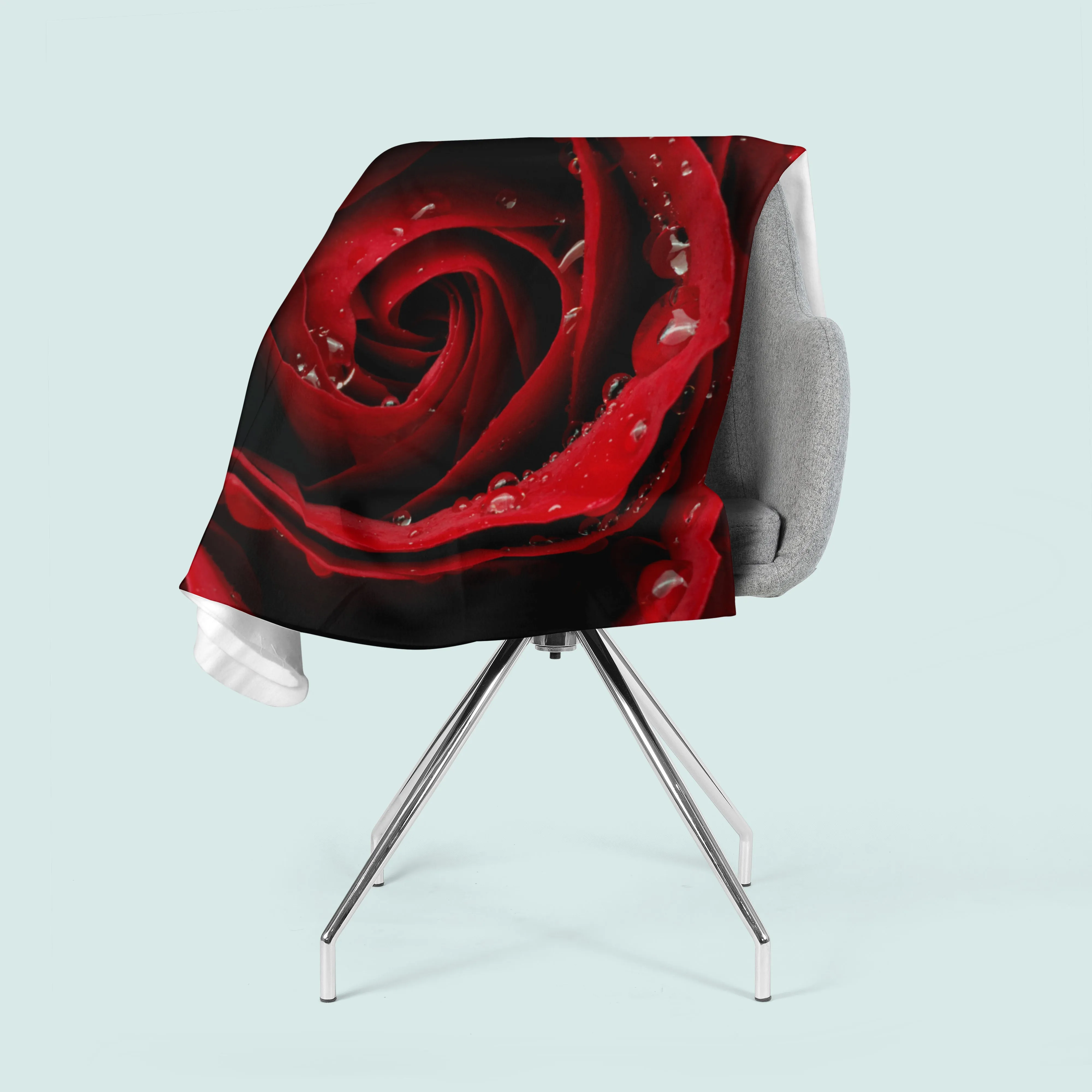 Fleece Blanket Red Rose