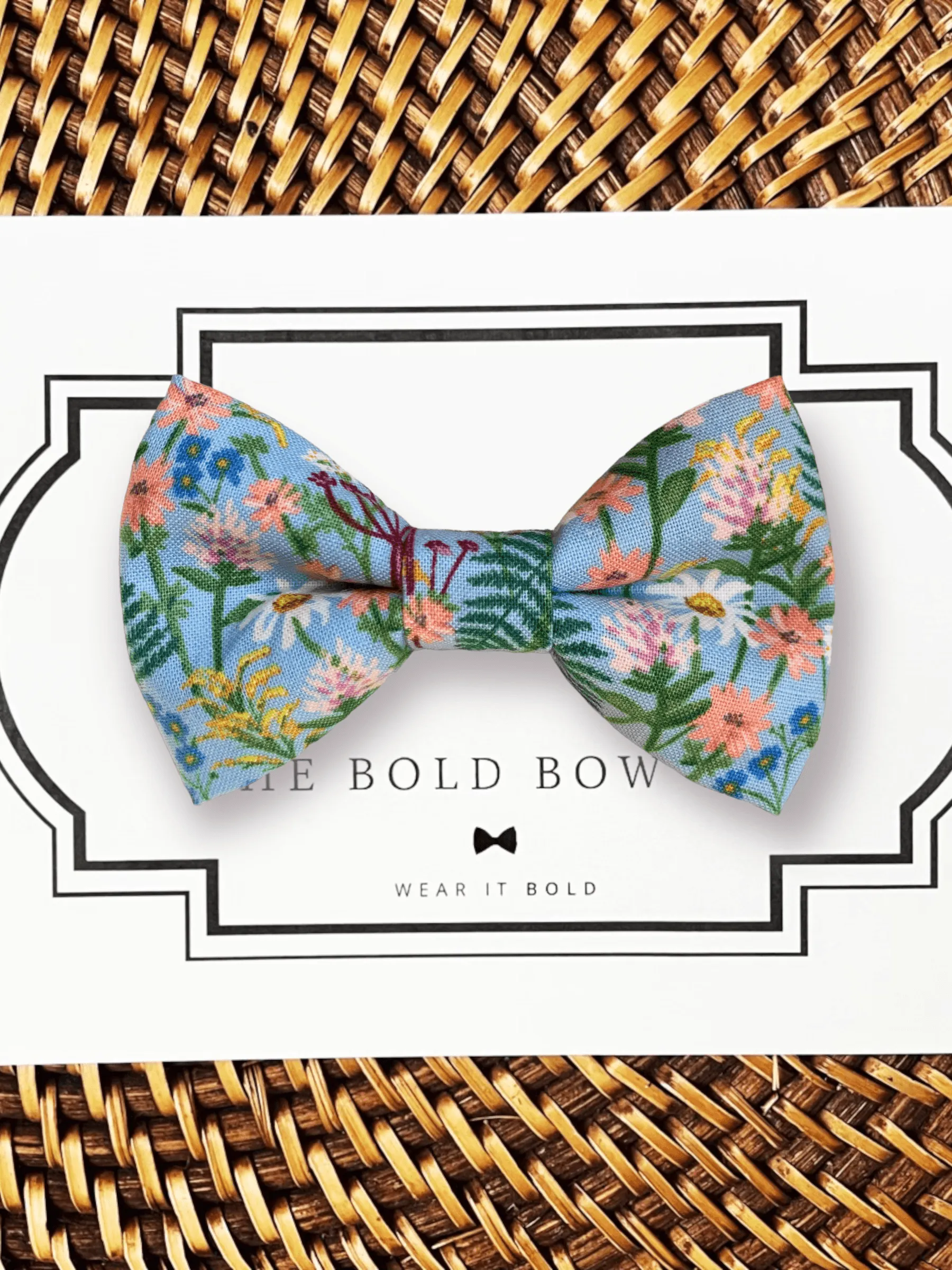 Floral Spring Dog Bow Tie or Cat Bow Tie Gift Set