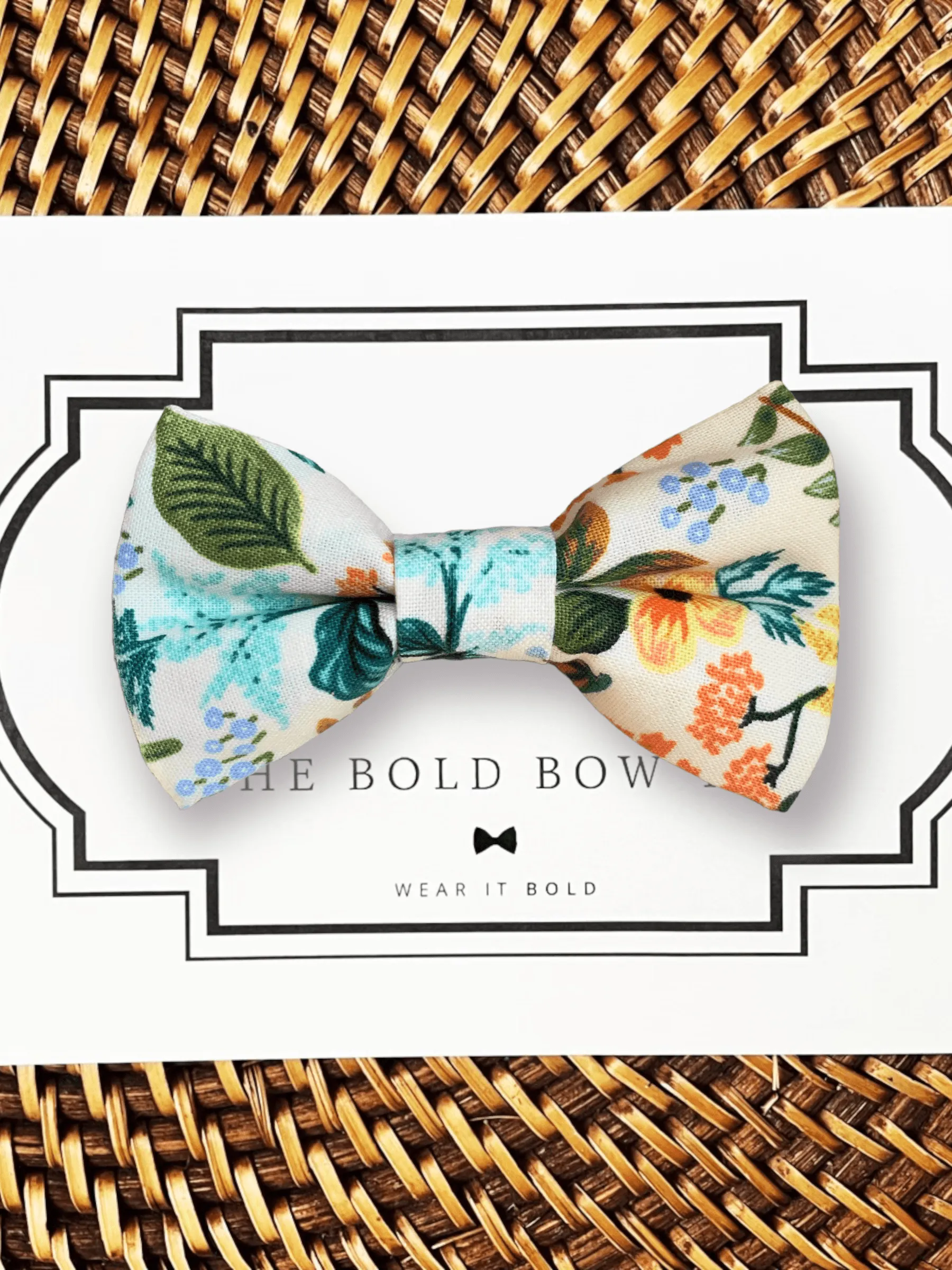 Floral Spring Dog Bow Tie or Cat Bow Tie Gift Set