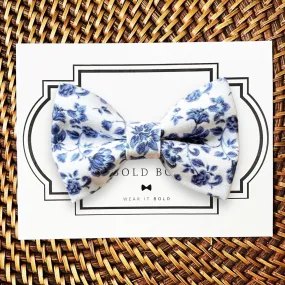 French Blue Bow for Dog Collar and Cat Collar