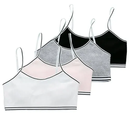 Girls Training Bras Panties Solid Kids Cotton Underwear Sets Teens