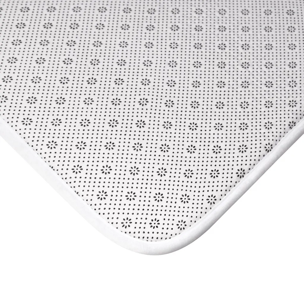 Gray Tiger Cat Print Bath Mats, Striped Calico Cat Print Premium Bath Rug- Printed in USA