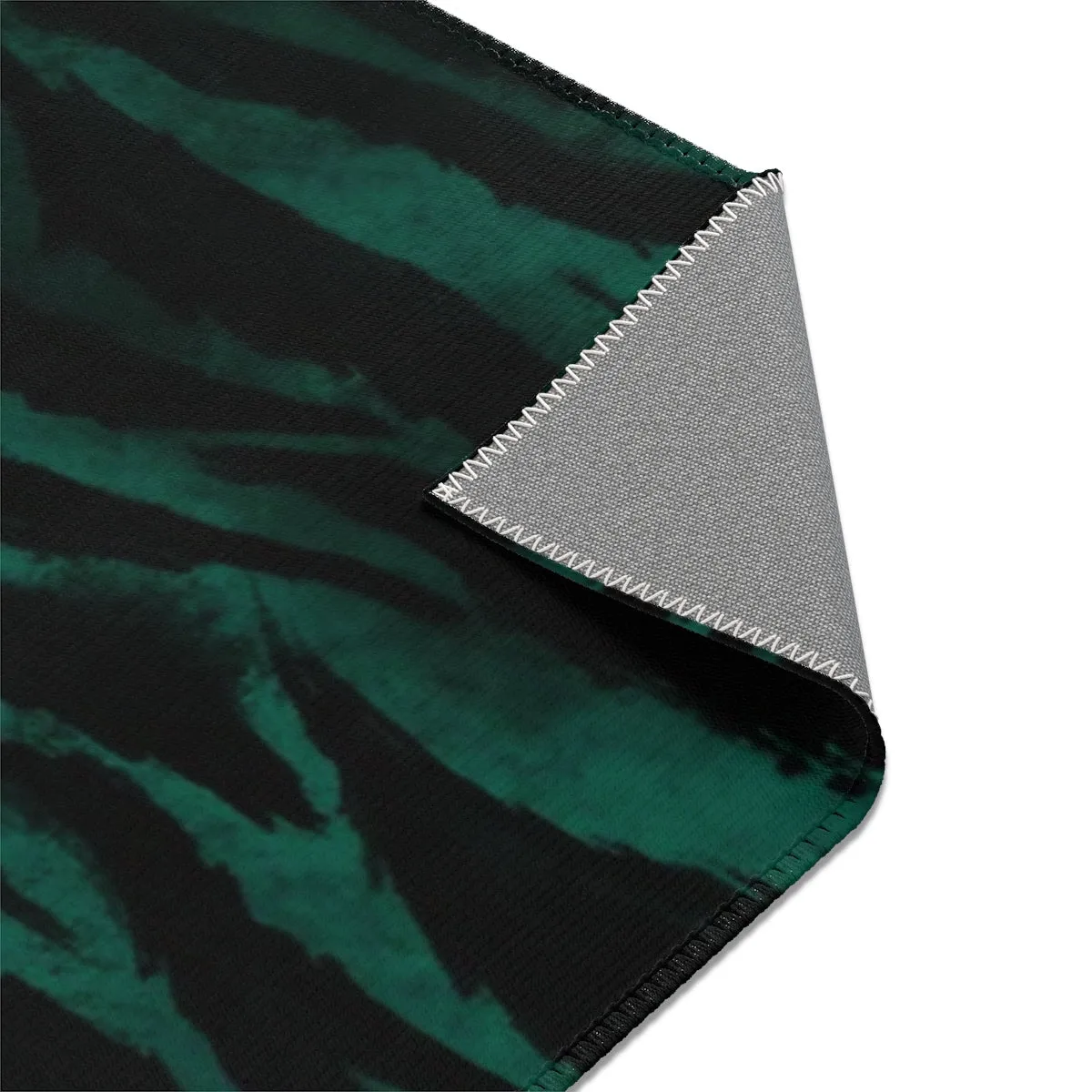 Green Black Tiger Carpet, Tiger Stripe Animal Print Designer 24x36, 36x60, 48x72 inches Area Rugs - Printed in USA