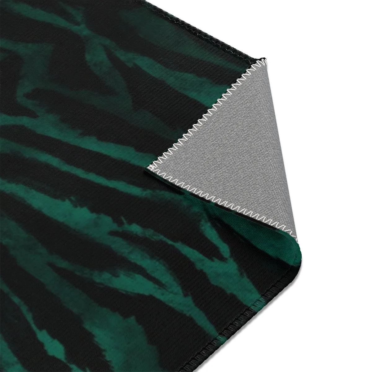 Green Black Tiger Carpet, Tiger Stripe Animal Print Designer 24x36, 36x60, 48x72 inches Area Rugs - Printed in USA