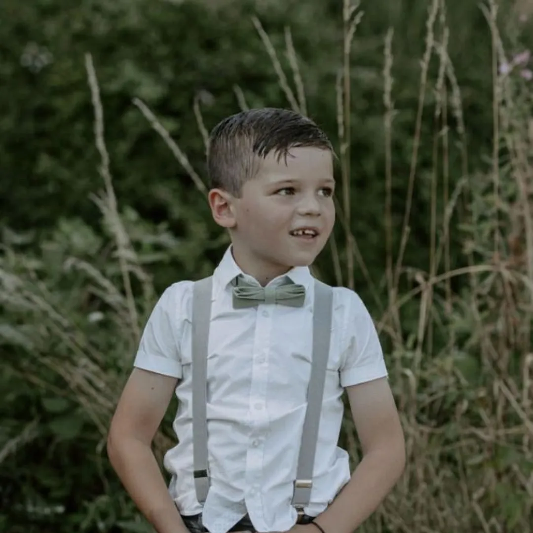 Harrison Sage Green Boys Cotton Bow Tie