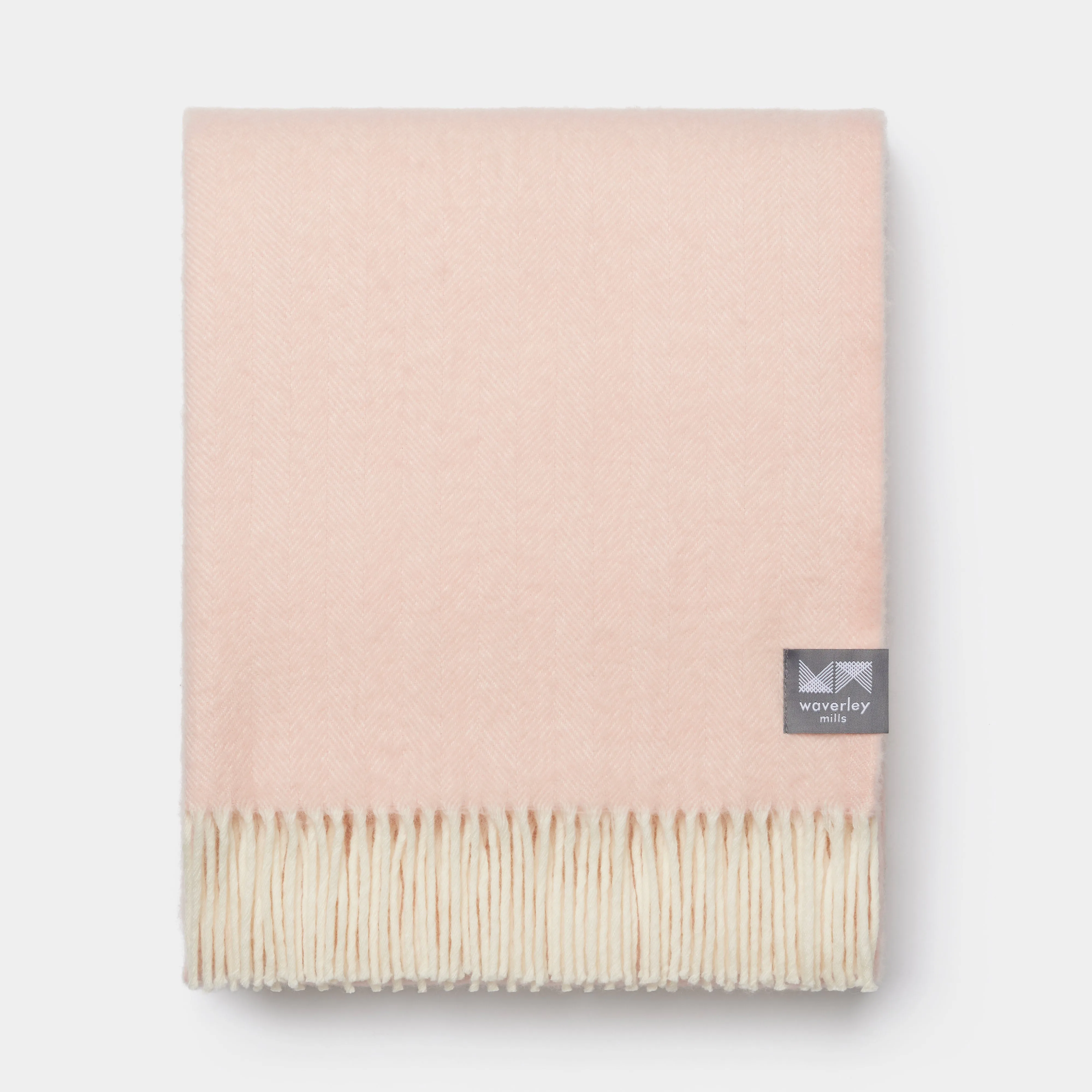Herringbone Throw in Blush