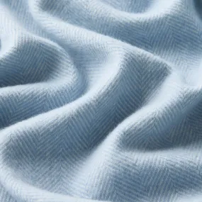 Herringbone Throw in Wineglass Bay Blue