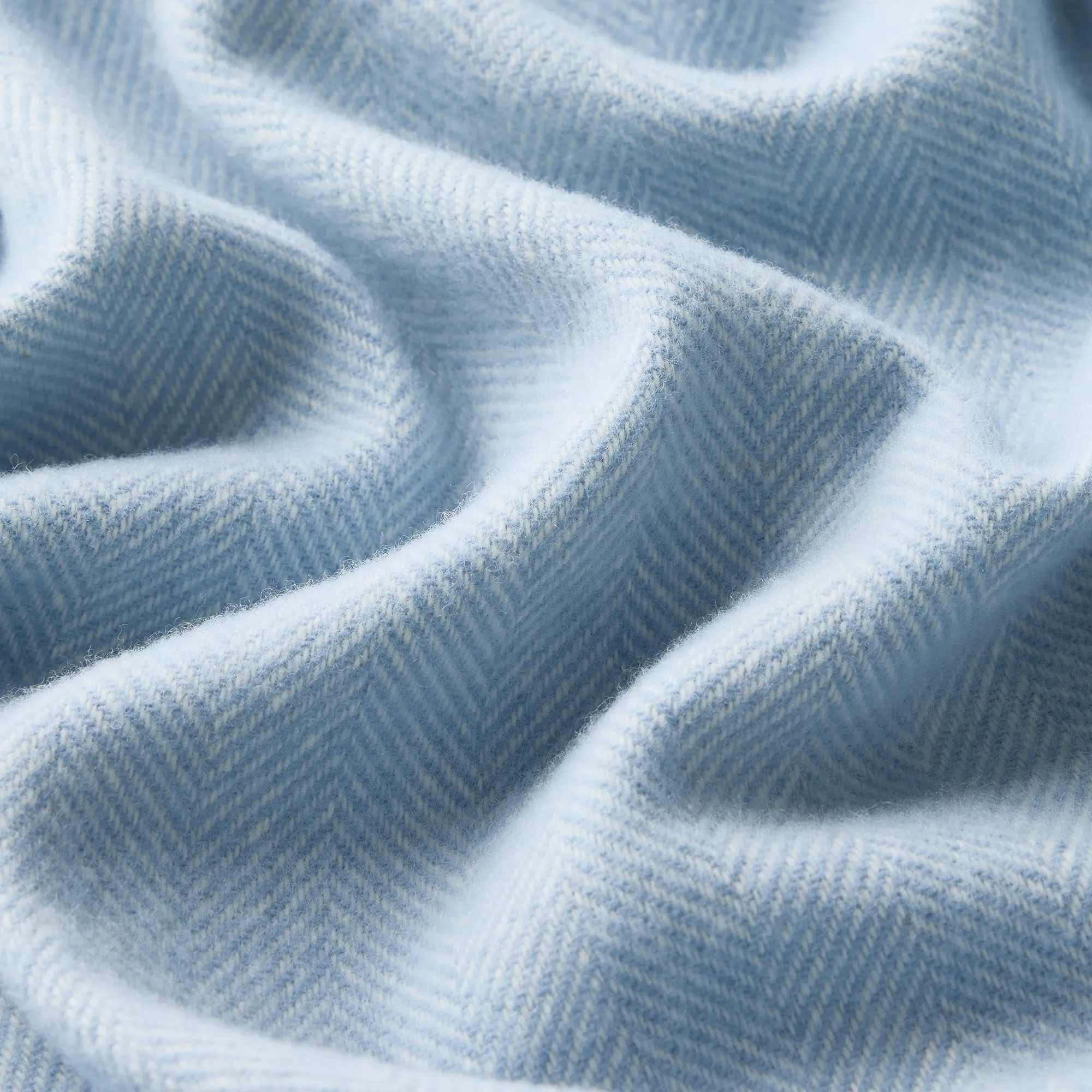 Herringbone Throw in Wineglass Bay Blue