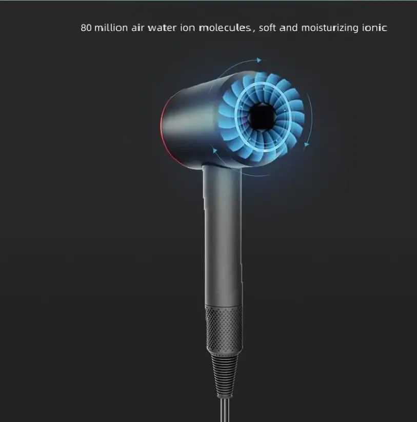 High-Performance Digital Hair Dryer - Rose Red