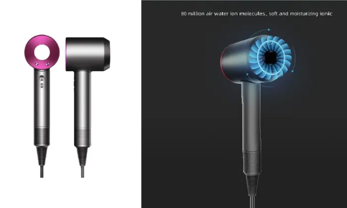 High-Performance Digital Hair Dryer - Rose Red