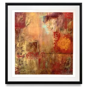 Holiday Hue Collage Painting | Abstract Oil Painting | Gallery Wall Art | Gold Leaf Detail | Modern Oil Painting | Textured Fine Art
