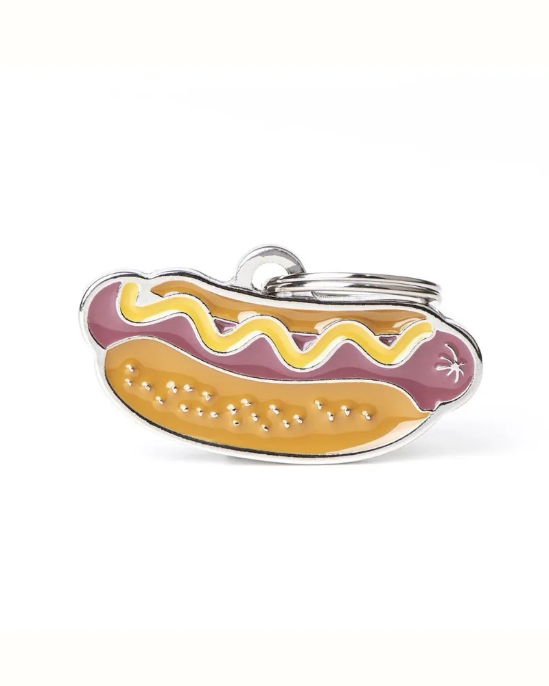 Hot Dog Custom Pet ID Tag