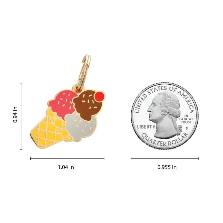Ice Cream Pet ID Tag