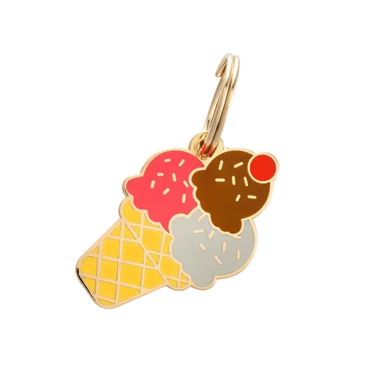 Ice Cream Pet ID Tag