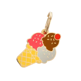 Ice Cream Pet ID Tag