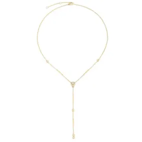 Illuminated Charm Diamond Lariat Necklace