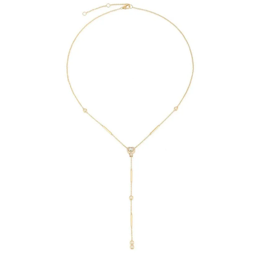 Illuminated Charm Diamond Lariat Necklace