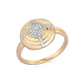 Illuminated Diamond Signet Ring