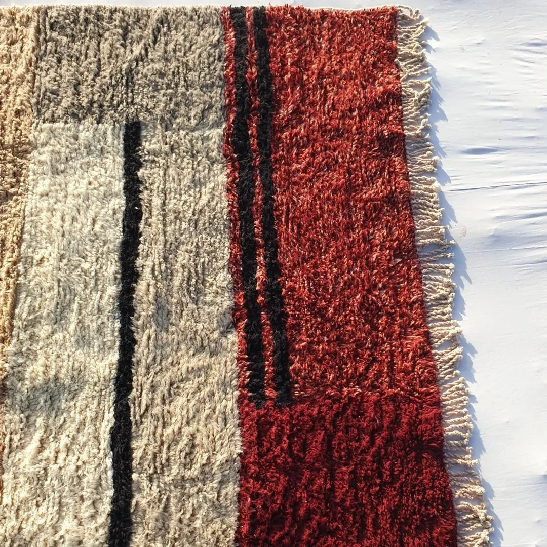 KIMMA | Luxurious Beni Mrirt Authentic Moroccan Rug 6x9 (Super Soft Super Thick) | 6'56x9'25 Ft | 200x282 cm