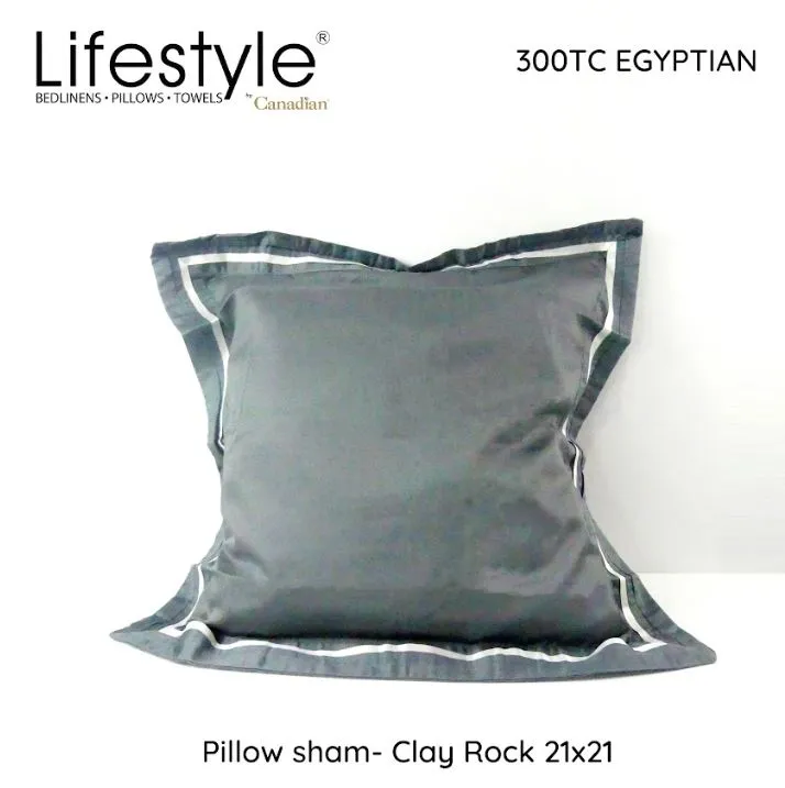 Lifestyle by Canadian T300 Egyptian Pillowsham with Pillow 21x21 inch