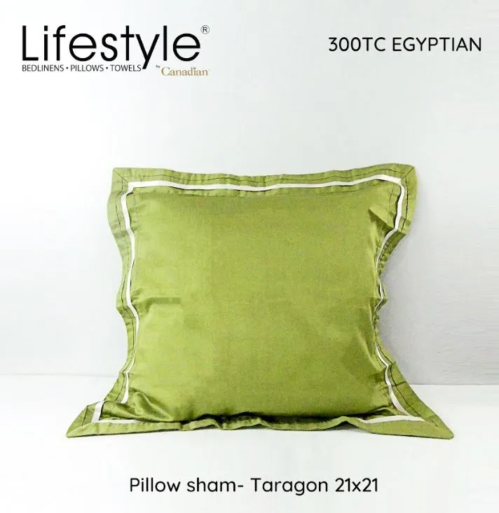 Lifestyle by Canadian T300 Egyptian Pillowsham with Pillow 21x21 inch