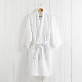 Linenwalas Super Comfort Unisex Waffle Bathrobe - (White) (Adult/Medium)