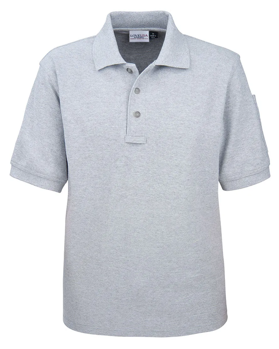 Love USA Apparel Men's Cotton Pique Tactical Polo
