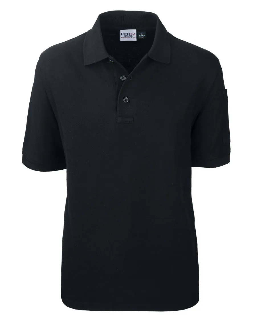 Love USA Apparel Men's Cotton Pique Tactical Polo