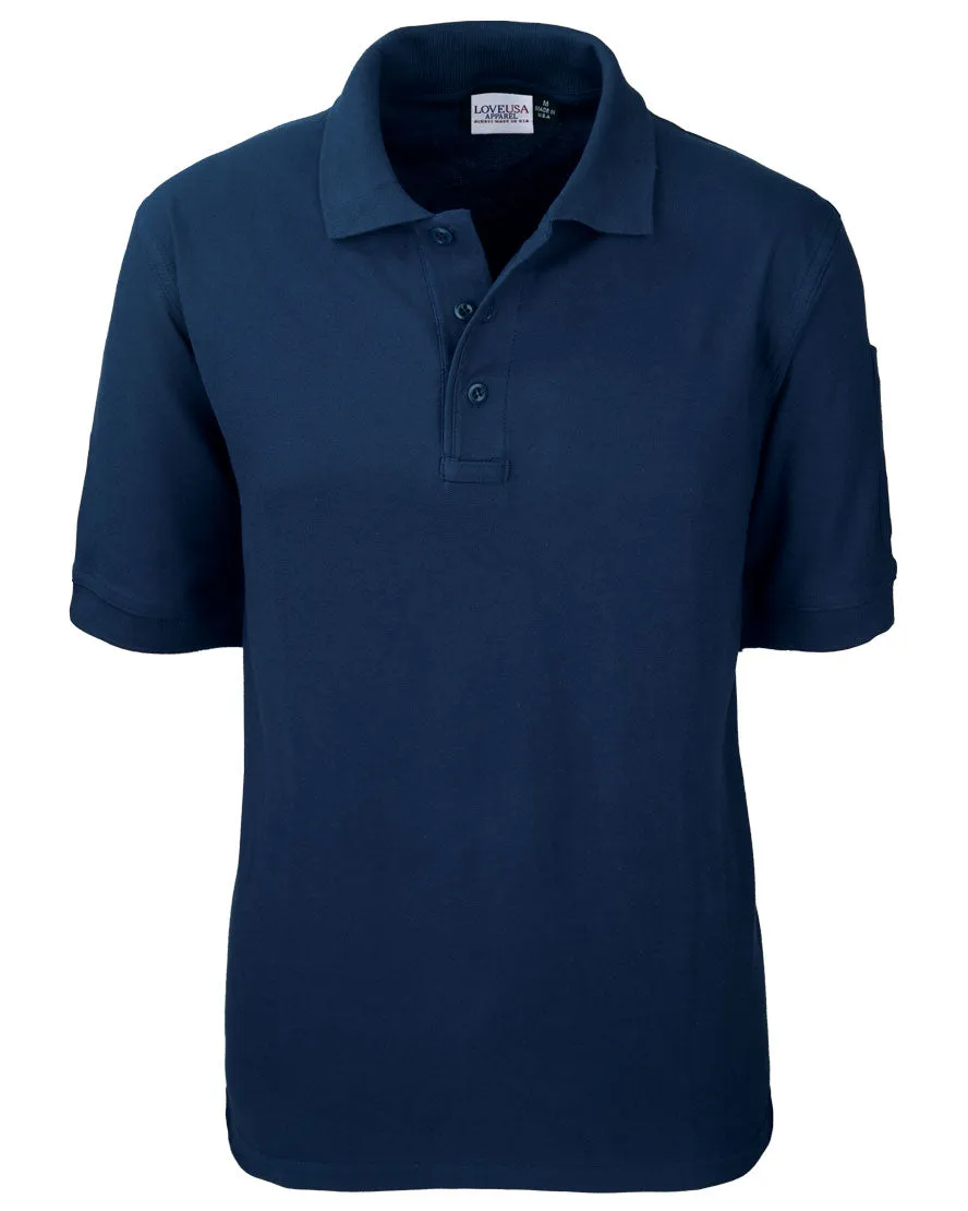 Love USA Apparel Men's Cotton Pique Tactical Polo