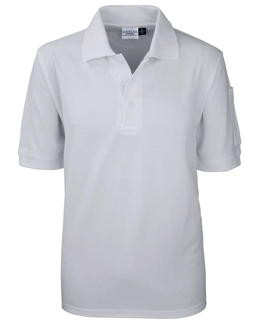 Love USA Apparel Men's Cotton Pique Tactical Polo