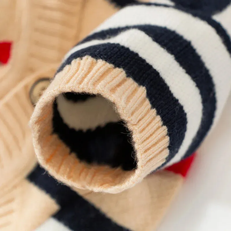 Luxury Cardigan Dog Sweaters Winter Warm Dog Clothes Chihuahua French Bulldog Clothing Pet Coat Jacket Pet Items Knitted Sweater