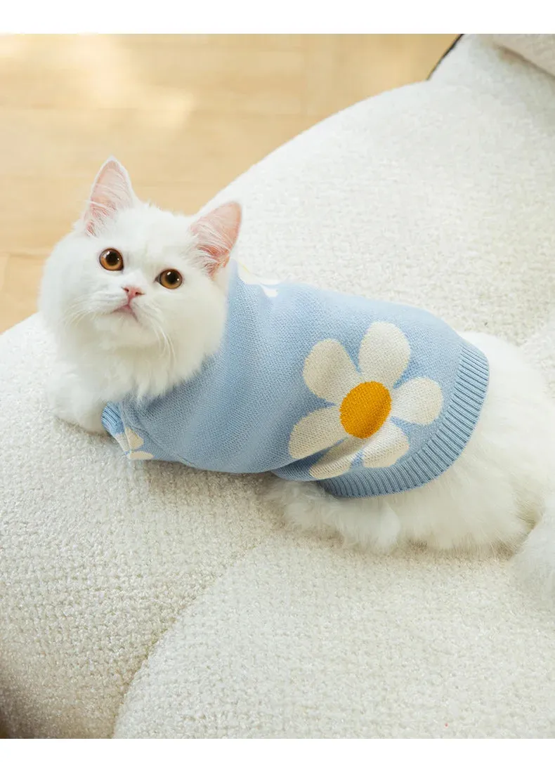 Luxury Cardigan Dog Sweaters Winter Warm Dog Clothes Chihuahua French Bulldog Clothing Pet Coat Jacket Pet Items Knitted Sweater