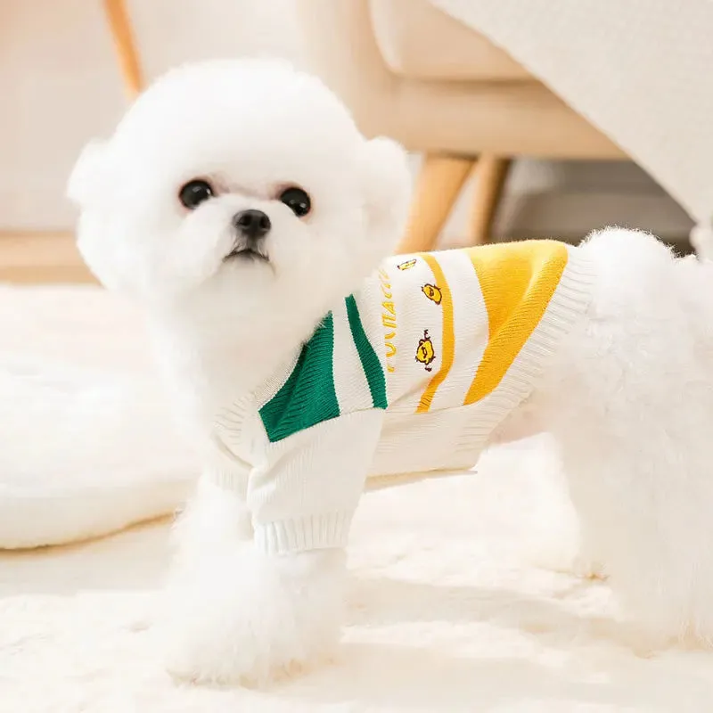 Luxury Cardigan Dog Sweaters Winter Warm Dog Clothes Chihuahua French Bulldog Clothing Pet Coat Jacket Pet Items Knitted Sweater