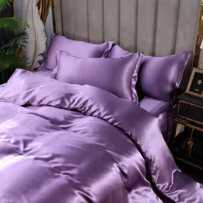 Luxury Satin Bedding Set Rayon Duvet Cover Set Single Double King Size Bedding Kit designer bedding set Bed Cover Bed Linen Set